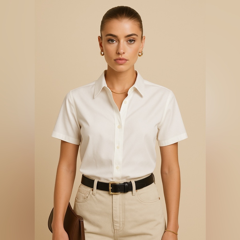 Brooks Brothers Slim Fit White Cotton Shirt, BNWT (a couple marks), size 8